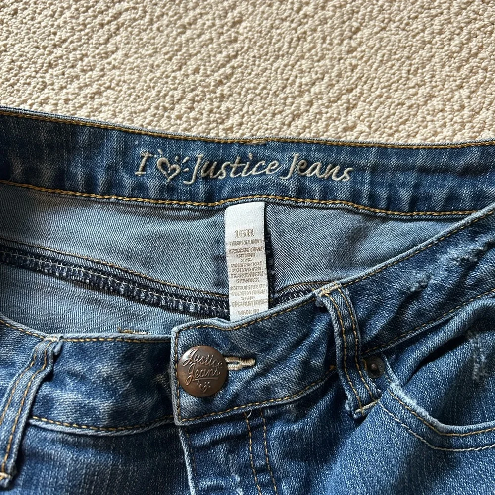 vintage justice denim mini shorts